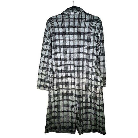 Mustard Seed Jackets & Blazers - Mustard Seed Black Gray Checkered Jacket Trench Coat